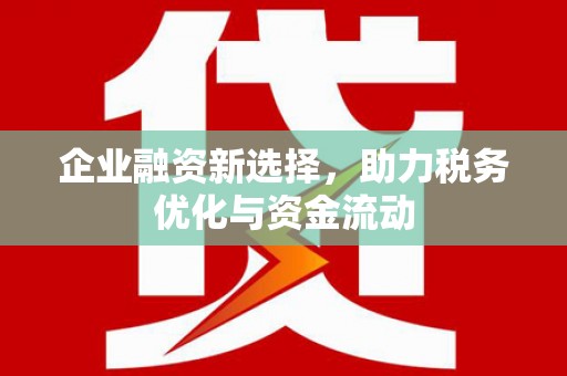 永宁企业融资新选择，助力税务优化与资金流动