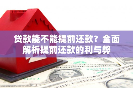 永宁贷款能不能提前还款？全面解析提前还款的利与弊