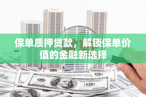 永宁保单质押贷款，解锁保单价值的金融新选择