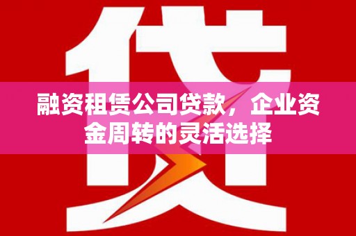永宁融资租赁公司贷款，企业资金周转的灵活选择