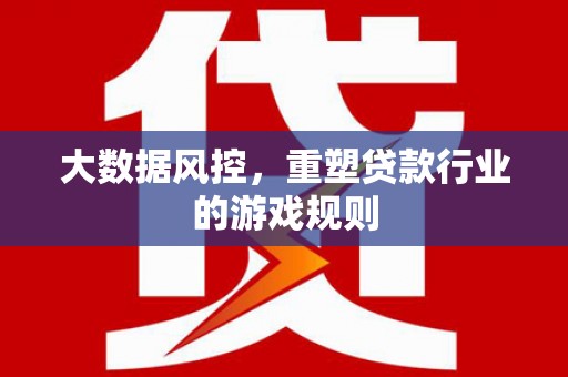 永宁大数据风控，重塑贷款行业的游戏规则