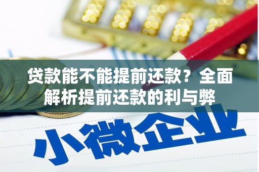 永宁贷款能不能提前还款？全面解析提前还款的利与弊