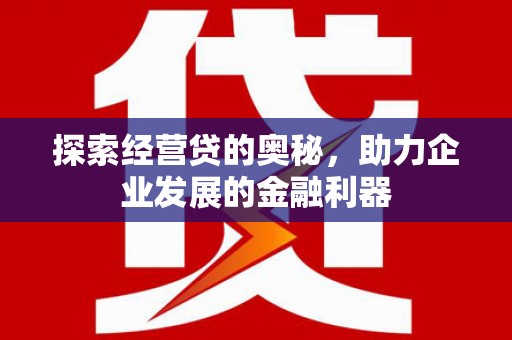 永宁探索经营贷的奥秘，助力企业发展的金融利器