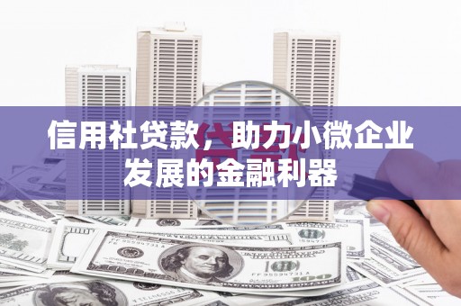 永宁信用社贷款，助力小微企业发展的金融利器