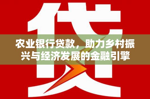 永宁农业银行贷款，助力乡村振兴与经济发展的金融引擎