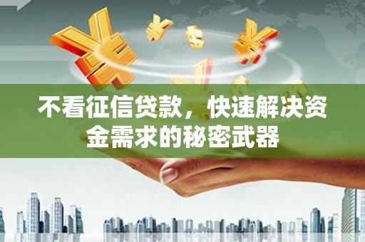 永宁不看征信贷款，快速解决资金需求的秘密武器