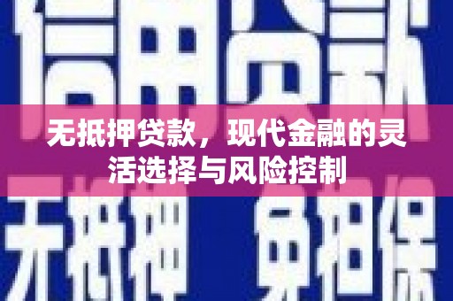 永宁无抵押贷款，现代金融的灵活选择与风险控制