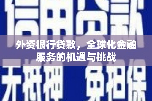 永宁外资银行贷款，全球化金融服务的机遇与挑战