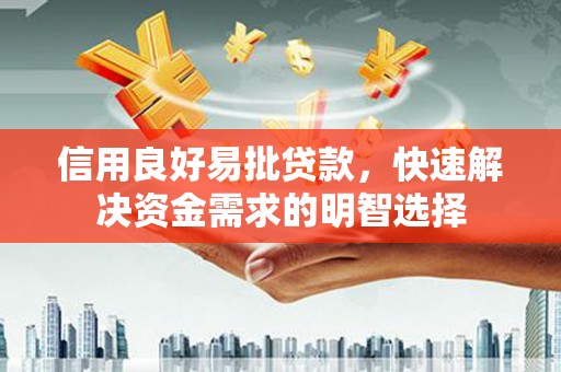 永宁信用良好易批贷款，快速解决资金需求的明智选择