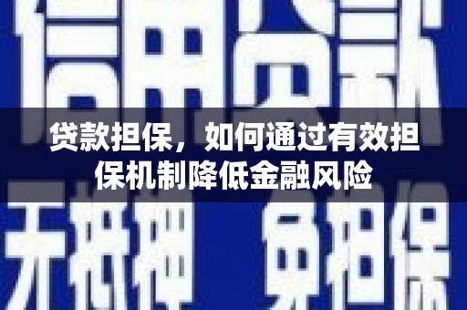 永宁贷款担保，如何通过有效担保机制降低金融风险