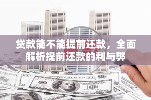 永宁贷款能不能提前还款，全面解析提前还款的利与弊