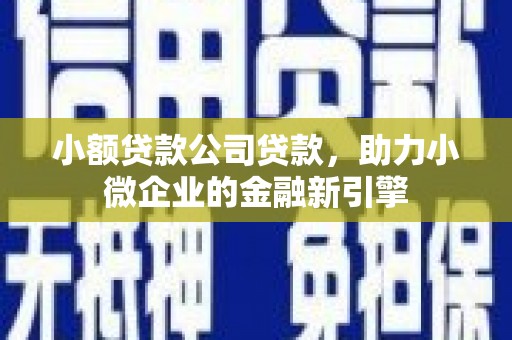 永宁小额贷款公司贷款，助力小微企业的金融新引擎
