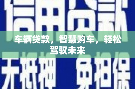 永宁车辆贷款，智慧购车，轻松驾驭未来