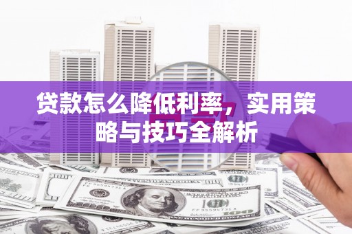 永宁贷款怎么降低利率，实用策略与技巧全解析